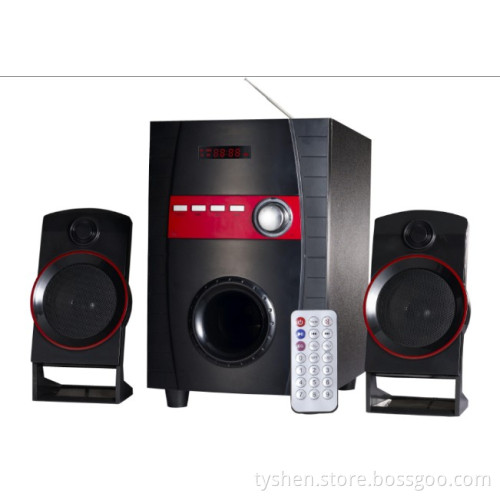 2.1 Multimedia Speaker Can Read USB&SD Card, with Control Panel, FM, LED Screen,